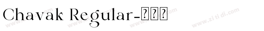 Chavak Regular字体转换